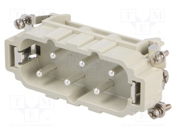 Connector: HDC; contact insert; male; DSB; PIN: 6; 6+PE; size D16B