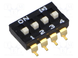 Switch: DIP-SWITCH; Poles number: 4; OFF-ON; 0.025A/24VDC; Pos: 2
