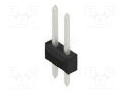 Connector: pin strips; pin header; male; PIN: 2; 2.54mm; THT; 2x1