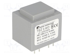Transformer: encapsulated; 2.5VA; 230VAC; 10.5V; 10.5V; 119mA; IP00