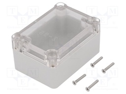 Enclosure: multipurpose; X: 50mm; Y: 70mm; Z: 36mm; ABS; grey; gasket