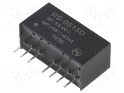 Converter: DC/DC; 2W; Uin: 4.5÷9V; Uout: 15VDC; Uout2: -15VDC; SIP8