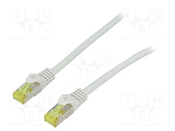Patch cord; S/FTP; 6a; stranded; Cu; LSZH; grey; 1.5m; 26AWG