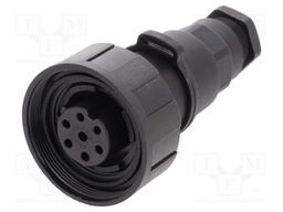 Connector: circular; plug; female; PIN: 7; 5A; 277V; IP68,IP69K