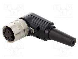 Connector: M16; female; for cable; IP40; plug; soldering; 250V; 5A