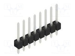 Connector: pin strips; pin header; male; PIN: 8; 2.54mm; THT; 1x8