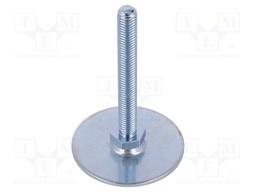Foot of pin; Base dia: 60mm; M10; steel; Plunger length: 80mm