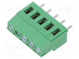 PCB terminal block; Contacts ph: 5.08mm; ways: 5; angled 90°; 300V