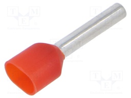 Tip: bootlace ferrule; insulated,double; copper; 1mm2; 12mm