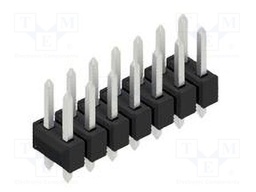 Connector: pin strips; pin header; male; PIN: 14; 2.54mm; THT; 2x7