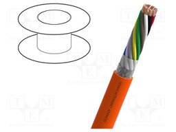 Wire: test lead cable; 4x2x0,25mm2 + 2x0,5mm2; PUR; orange; 8.5mm
