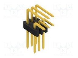 Connector: pin strips; pin header; male; PIN: 6; 1.27mm; THT; 2x3