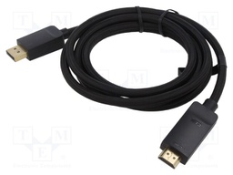 Cable; DisplayPort 1.2,HDMI 2.0; DisplayPort plug,HDMI plug