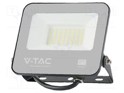 Lamp: LED flood light; 30W; 230VAC; white warm; 115°; 3000K; 25000h