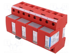 Surge arrestor; Type 1+2; In 8/20us: 25kA; for DIN rail mounting