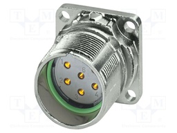 Connector: M23; socket; PIN: 6; soldering; straight; IP68; M23 PRO