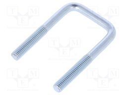 U-bolt; C; steel; zinc; Thread len: 27mm; Int.width: 28mm; H: 55mm