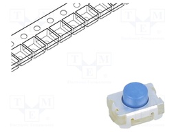 Microswitch TACT; SPST-NO; Pos: 2; 0.05A/12VDC; SMT; none; 2.5N