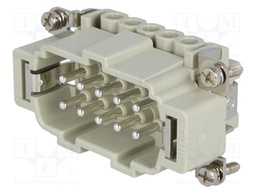 Connector: HDC; male; CNE; PIN: 10; 10+PE; size 57.27; 16A; 500V