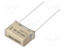 Capacitor: paper; X2; 250nF; 125VAC; 15.2mm; ±20%; THT; 250VDC