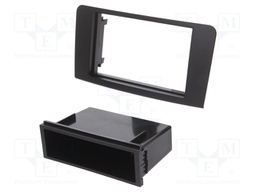 Radio mounting frame; Mercedes; 2 DIN; black