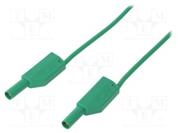 Test lead; PVC; 2m; green; 32A; Type: with 4mm axial socket