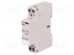 Contactor: 2-pole installation; NC + NO; 220÷230VAC; 220÷230VDC