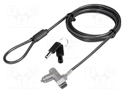 Security wire; black,silver; Features: key protection; 2m