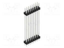 Connector: pin strips; pin header; male; PIN: 16; 2.54mm; THT; 2x8