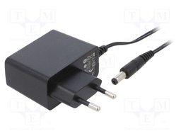 Power supply: switched-mode; voltage source; 12VDC; 1A; 12W; plug