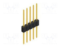 Connector: pin strips; pin header; male; PIN: 5; 1.27mm; THT; 1x5