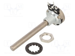 Potentiometer: shaft; single turn; 100kΩ; 200mW; THT; 6mm; metal