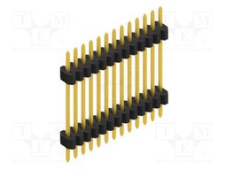 Connector: pin strips; pin header; male; PIN: 13; 1.27mm; THT; 1x13