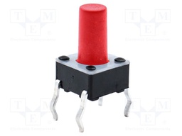 Microswitch TACT; SPST-NO; Pos: 2; 0.05A/12VDC; THT; 2.45N; 6x6x4mm