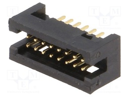 Socket; IDC; male; PIN: 16; straight; THT; gold flash; 1.27mm
