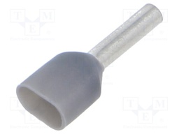 Tip: bootlace ferrule; insulated,double; copper; 0.75mm2; 8mm