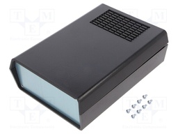 Enclosure: with panel; vented,PCB is fastened in guides; KL