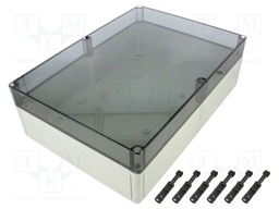 Enclosure: multipurpose; X: 254mm; Y: 361mm; Z: 111mm; TK PS; grey