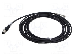 Connection lead; M12; PIN: 4; straight; 5m; plug; 48VAC; 4A; -25÷90°C