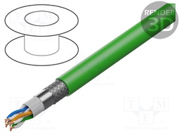 Wire: data transmission; HELUKAT® 100S,SF/UTP; 4x2x26AWG; PUR