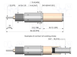Test needle; Spring compression: 4mm; 5.5mm; 175A; CuBe; Ø: 13mm