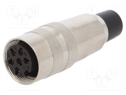 Connector: M16; female; for cable; IP40; plug; soldering; 250V; 5A