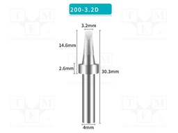 Tip; chisel; 3.2mm; for soldering station; BK3500
