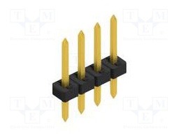 Connector: pin strips; pin header; male; PIN: 4; 2mm; THT; 1x4; 100V