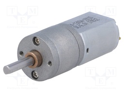 Motor: DC; with gearbox; 6VDC; 2.9A; Shaft: D spring; 37rpm