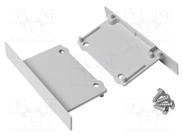 Cap for LED profiles; grey; ABS; Application: PHIL WPUST; Pcs: 2