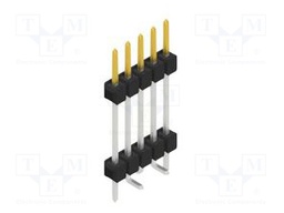 Connector: pin strips; pin header; male; PIN: 5; 2.54mm; SMT; 1x5