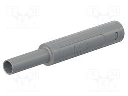 Connector: 4mm banana; socket; 19A; 1kV; grey; nickel plated; 3.9mm