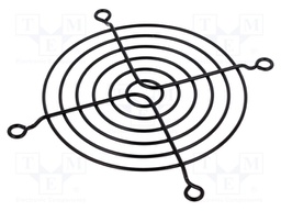 Guard; 92x92mm; Mat: metal; Mounting: screw; Colour: black