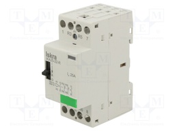 Contactor: 4-pole installation; NC x2 + NO x2; 230VAC; 25A; DIN